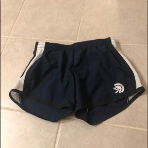 Navy running shorts